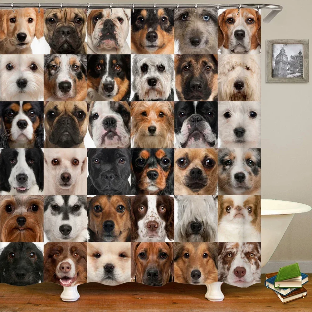 Bathroom Decoration Shower Curtain Funny Cat and Dog 3D Printing Bathroom Curtain Polyester Waterproof Shower Curtain with Hooks
Bathroom Decoration Shower Curtain Funny Cat and Dog 3D Printing Bathroom Curtain Polyester Waterproof Shower Curtain with Hooks