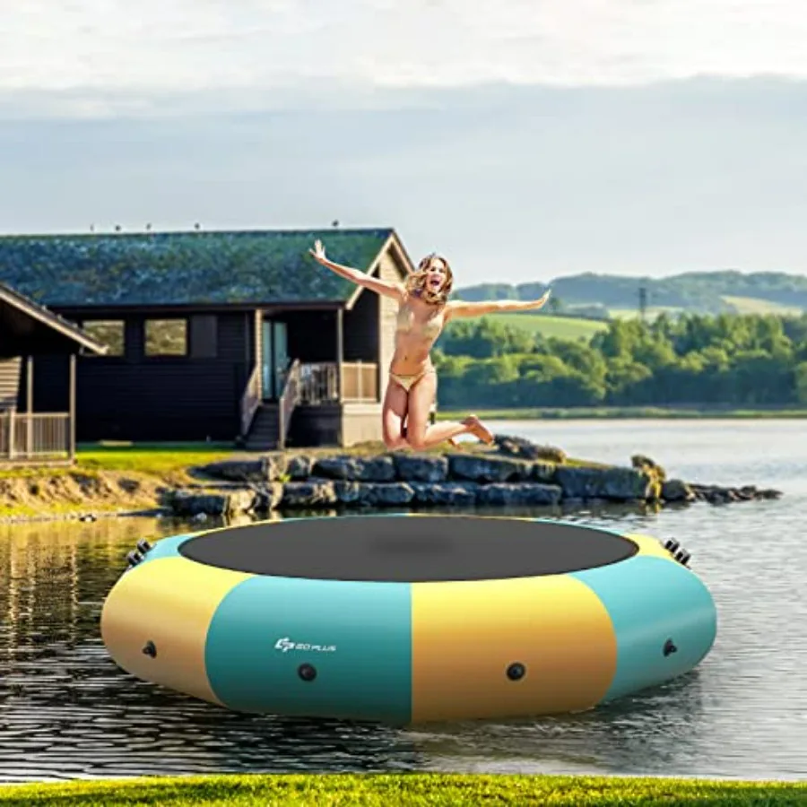 Inflatable Water Trampoline 10FT 12FT 15FT Recreational Bouncer with Electric Inflator Rope Ladder Mooring Ropes Anchor Blue fo
Inflatable Water Trampoline 10FT 12FT 15FT Recreational Bouncer with Electric Inflator Rope Ladder Mooring Ropes Anchor Blue fo
