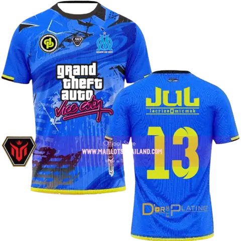 Maillots thailande 90Minute MM9 Maillots JUL#13 Grand Theft Auto Children Adult Top O-Neck Loose Breathable Men Women Sports Tee