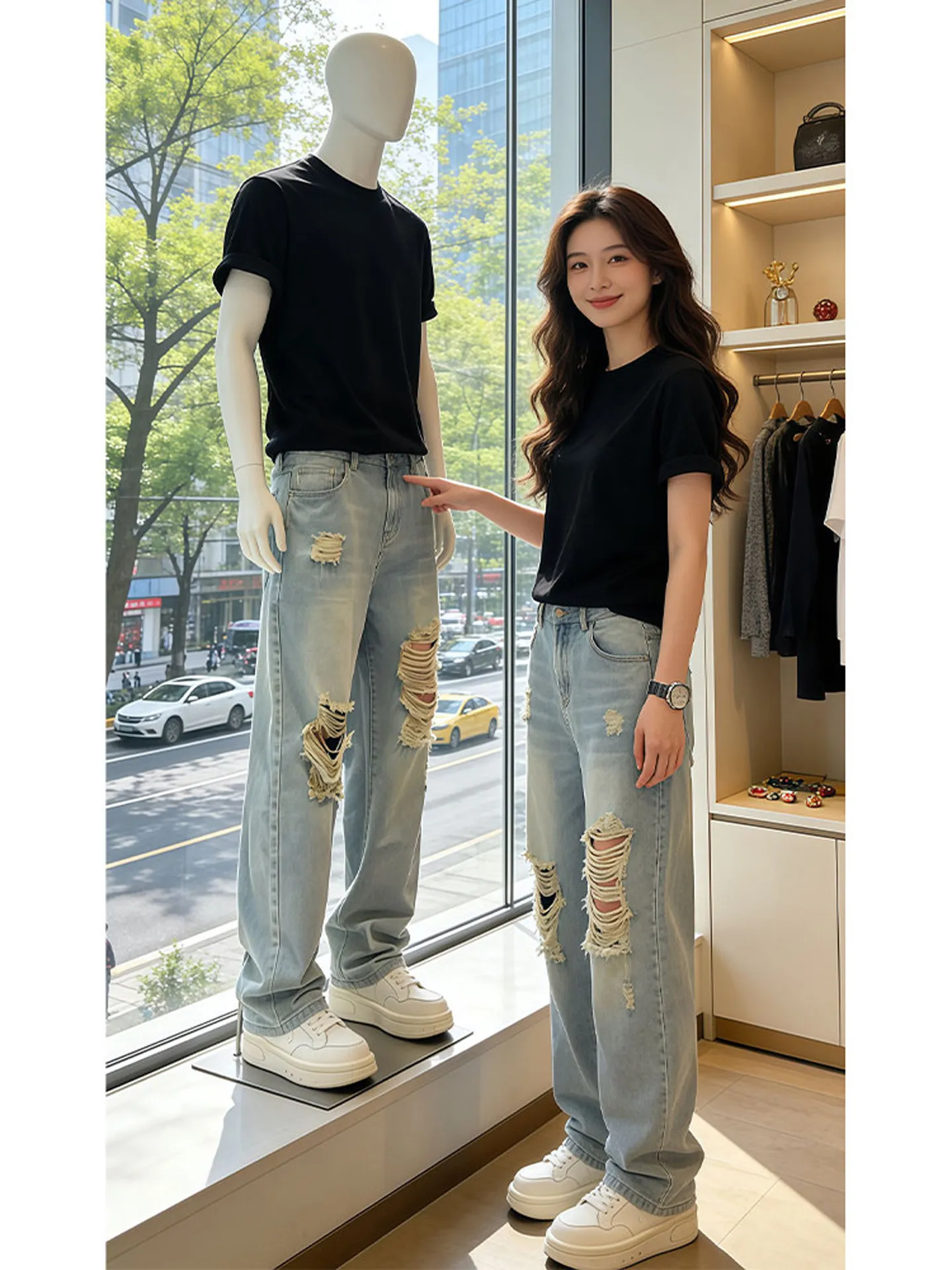 American High Street Men's Summer Thin Straight Leg Jeans Tear Style Slimming Pants Casual Wear Daily Leisure Fashion
American High Street Men's Summer Thin Straight Leg Jeans Tear Style Slimming Pants Casual Wear Daily Leisure Fashion