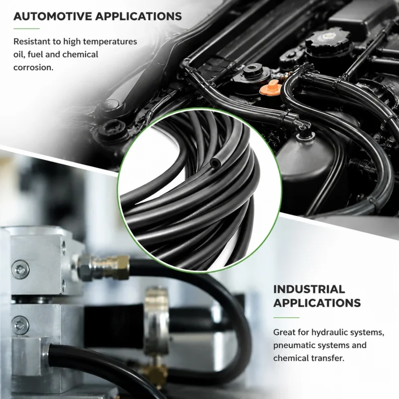 Black 1M FKM Fluoroelastomer Hose Corrosion-Resistant Petrol Oil Transfer Tube ID 2mm-19mm for Automotive And Industrial Use
Black 1M FKM Fluoroelastomer Hose Corrosion-Resistant Petrol Oil Transfer Tube ID 2mm-19mm for Automotive And Industrial Use