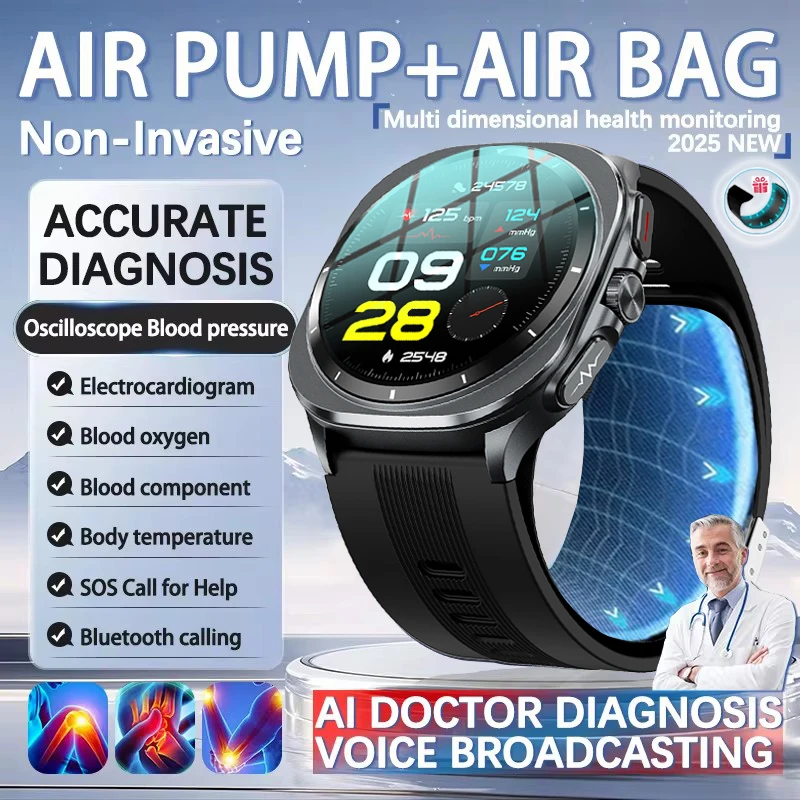 NewAI Intelligent Health NFC Smart Watch Men ECG Air Pump Blood Pressure Watches Heart Rate Airbag SmartWatch For Samsung Galaxy
NewAI Intelligent Health NFC Smart Watch Men ECG Air Pump Blood Pressure Watches Heart Rate Airbag SmartWatch For Samsung Galaxy