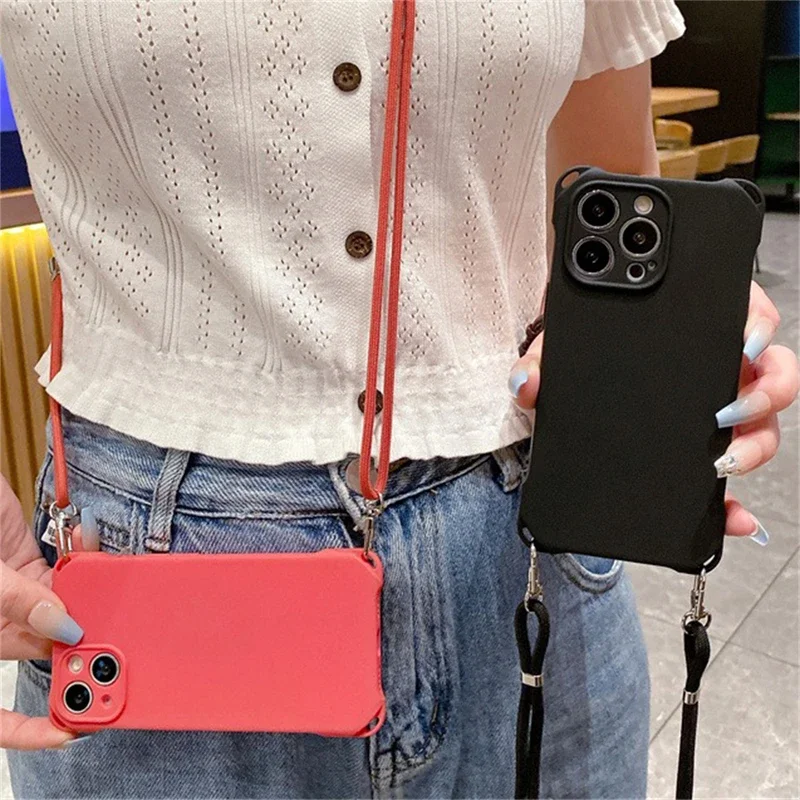 Luxury Candy Color Four Corners Anti-drop Crossbody Lanyard Soft Case For iPhone 14 12 11 13 Pro Max Armor Shockproof Cover
Luxury Candy Color Four Corners Anti-drop Crossbody Lanyard Soft Case For iPhone 14 12 11 13 Pro Max Armor Shockproof Cover