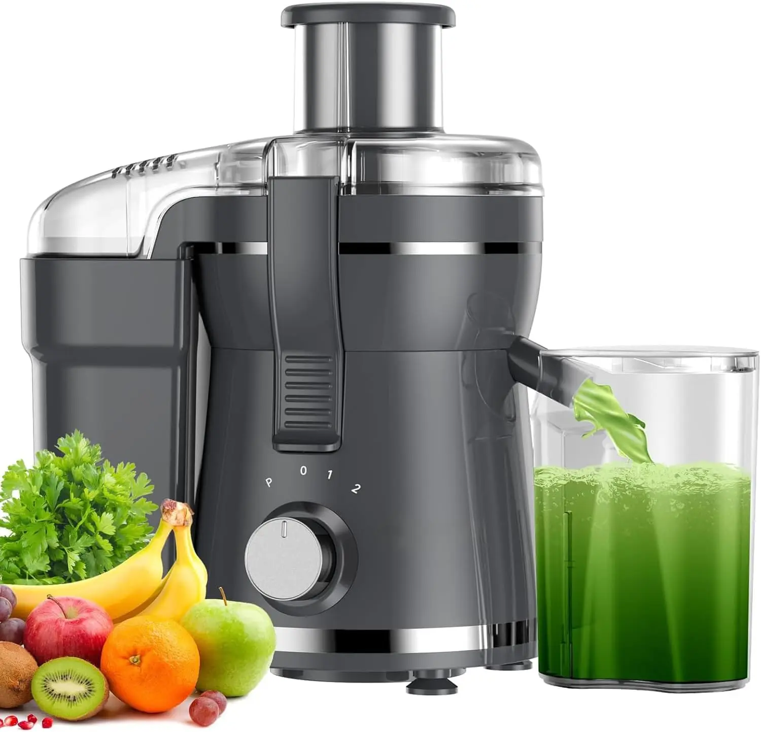 500W High-Speed Juicer with 3 Speeds, Wide 3" Feed Chute for Fruits & Vegetables, Easy to Clean
500W High-Speed Juicer with 3 Speeds, Wide 3" Feed Chute for Fruits & Vegetables, Easy to Clean