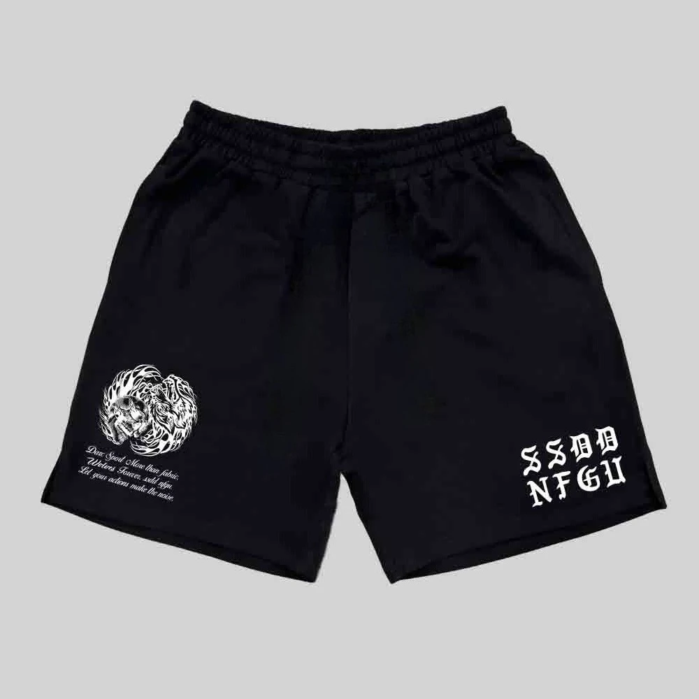 2025 Summer New Wolf Pattern Fashionable Men's and Women's Black Shorts for Casual Fitness and Slow Running Sports Shorts
2025 Summer New Wolf Pattern Fashionable Men's and Women's Black Shorts for Casual Fitness and Slow Running Sports Shorts