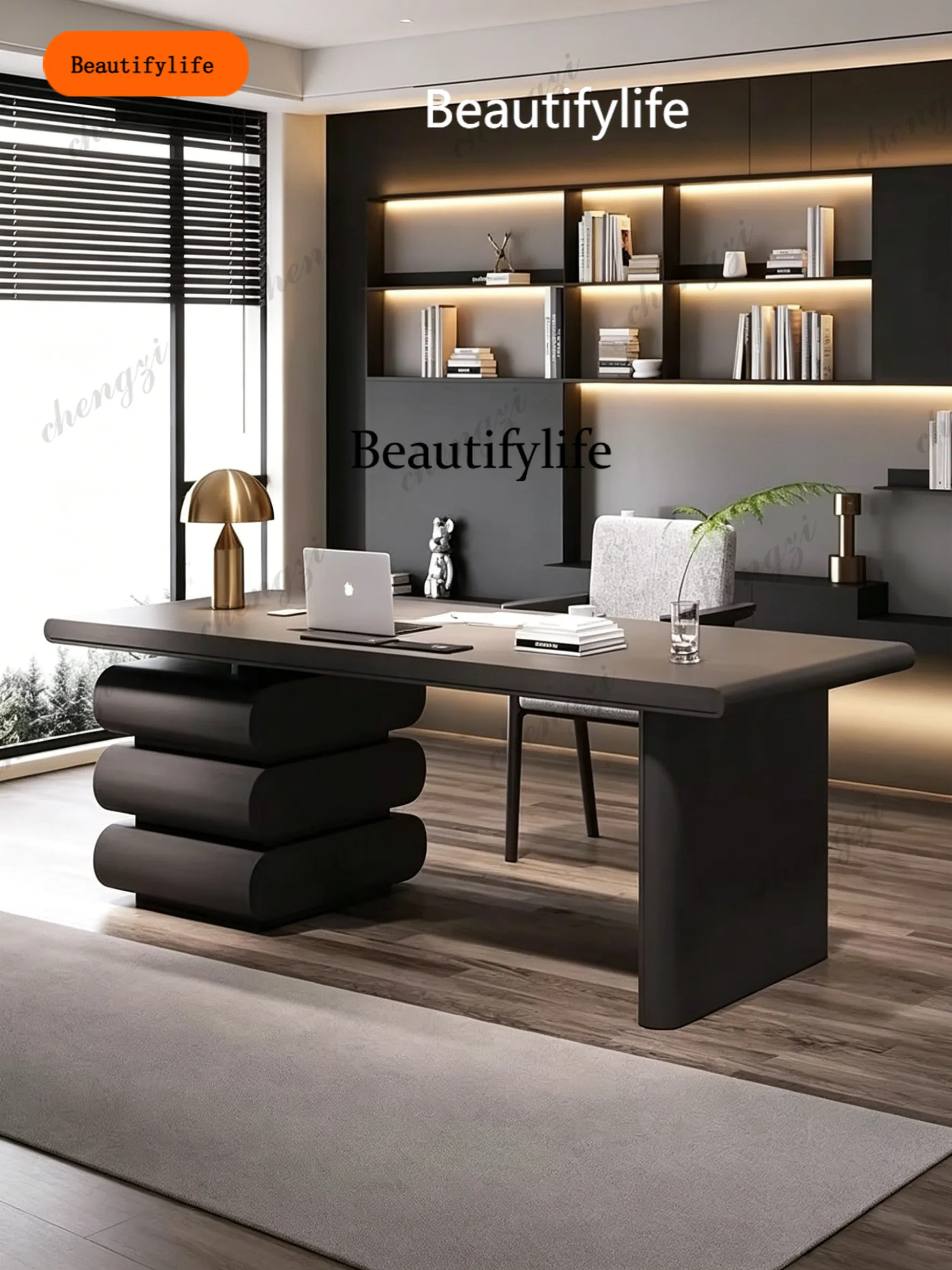 B567 Italian minimalist solid wood desk light luxury modern desk consultation table home living room study computer table
B567 Italian minimalist solid wood desk light luxury modern desk consultation table home living room study computer table