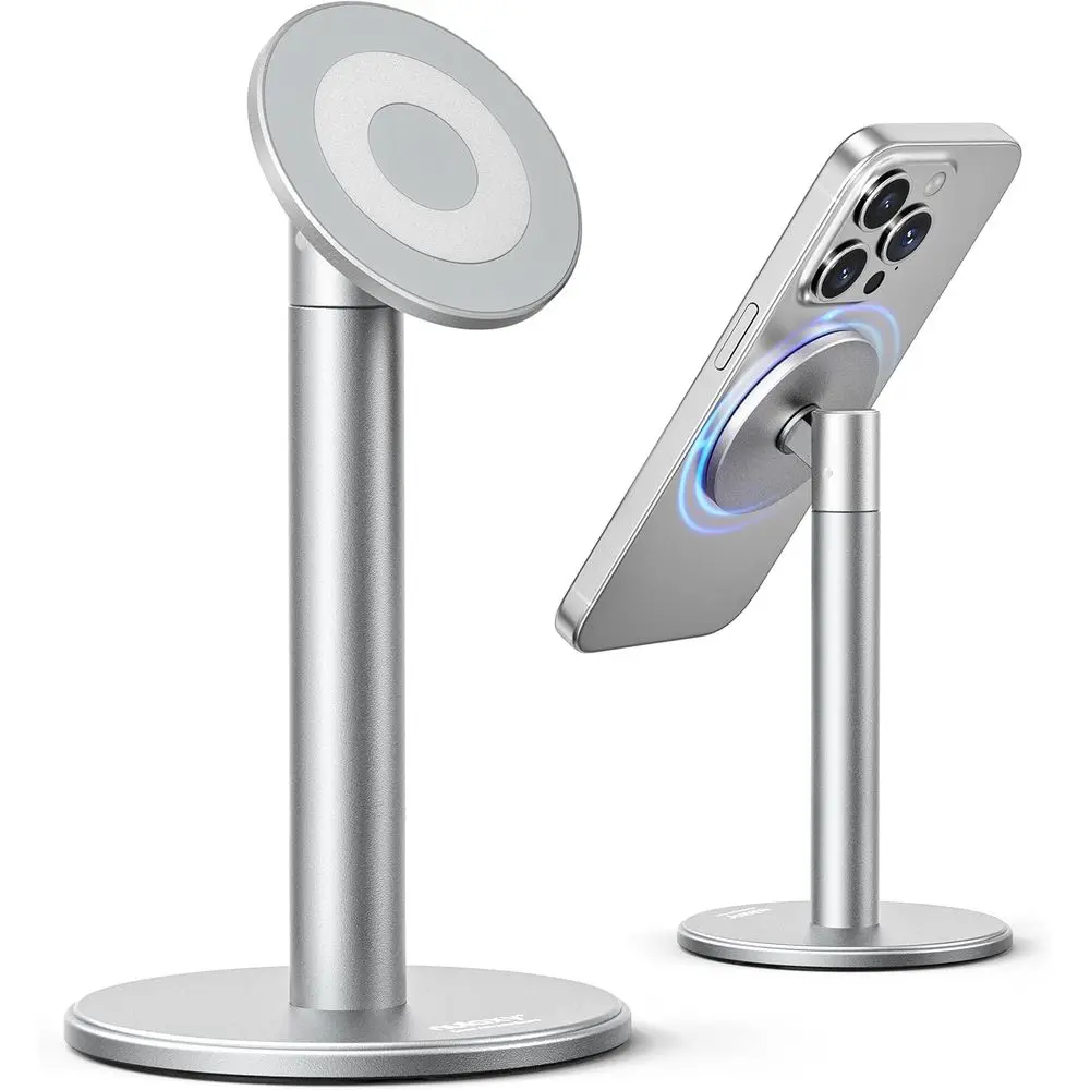 360° Rotating Magnetic Phone Stand, Adjustable Holder for iPhone 17-13 Pro Max, Silver
360° Rotating Magnetic Phone Stand, Adjustable Holder for iPhone 17-13 Pro Max, Silver