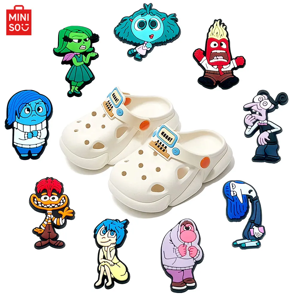 9pcs MINISO Inside Out Series Shoe Charms For Bubble Slides Sandals PVC Disney Cartoon Charms for Friends Gifts
9pcs MINISO Inside Out Series Shoe Charms For Bubble Slides Sandals PVC Disney Cartoon Charms for Friends Gifts