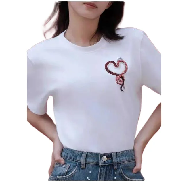 summer women loose white heart snake tees women embroidery heart t shirts lady snake ebroidery tops
summer women loose white heart snake tees women embroidery heart t shirts lady snake ebroidery tops