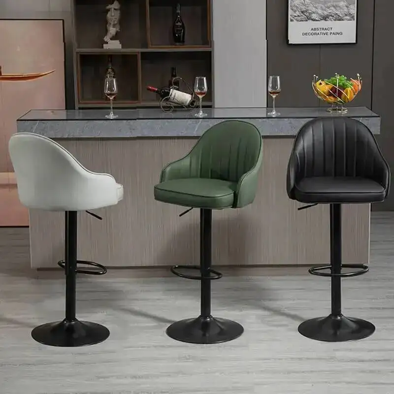 Dining Room Modern Luxury Leather Bar Chairs Adjustable Black Bar Stool High Quality Nordic Taburetes De Bar Home Furniture
Dining Room Modern Luxury Leather Bar Chairs Adjustable Black Bar Stool High Quality Nordic Taburetes De Bar Home Furniture