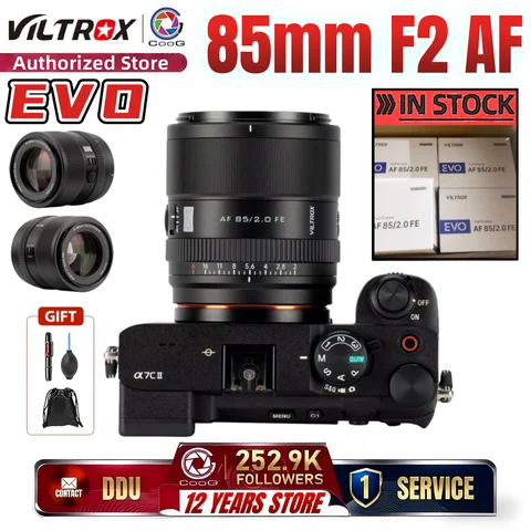 Viltrox AF 85mm F2 EVO lente de fotograma completo enfoque automático para Sony E Mount A6700 A7C2 A7CR A7M4 ZV-E1 fotografía de retrato