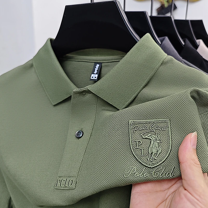 Luxury men's short sleeve polo shirt summer fashion flip collar brand badge embroidery high-end design top casual Paul T-shirt
Luxury men's short sleeve polo shirt summer fashion flip collar brand badge embroidery high-end design top casual Paul T-shirt