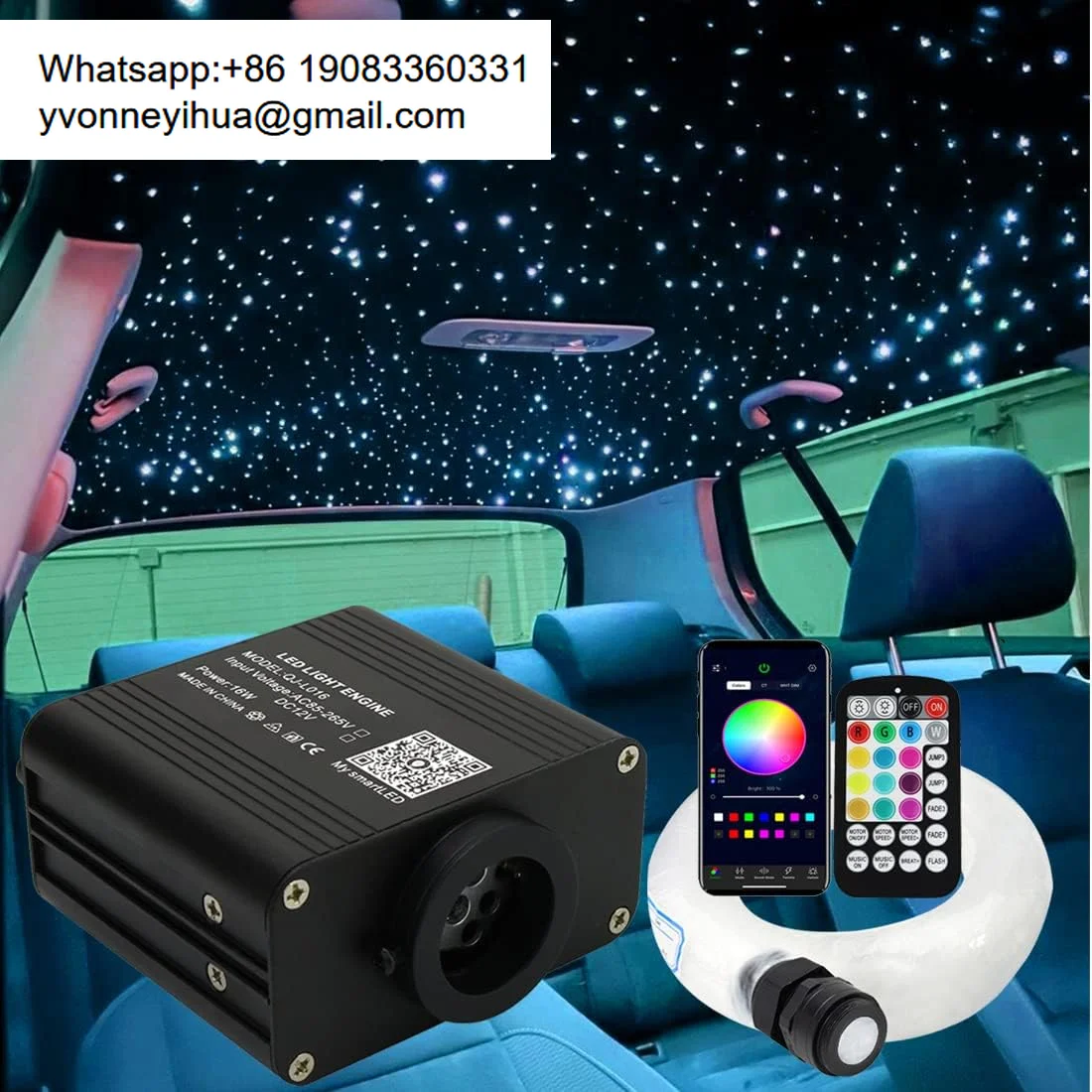 16W LED Fiber Optic Light Star Ceiling Kit Car Auto Roof Twinkle Optical Fiber Light Engine Starlight Headliner Kit For Car
16W LED Fiber Optic Light Star Ceiling Kit Car Auto Roof Twinkle Optical Fiber Light Engine Starlight Headliner Kit For Car