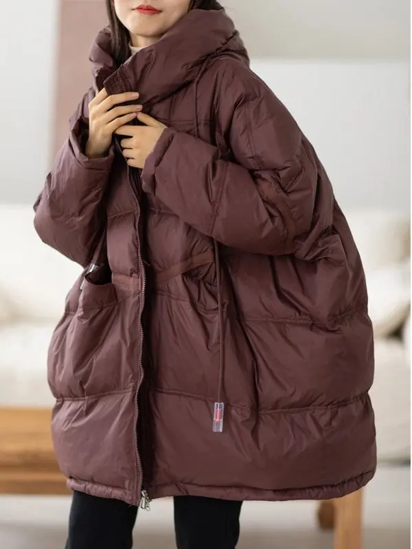 Свободное хлопковое женское пальто средней длины с капюшоном большого размера, удобное зимнее пальто Sli для поездок на работу
Свободное хлопковое женское пальто средней длины с капюшоном большого размера, удобное зимнее пальто Sli для поездок на работу