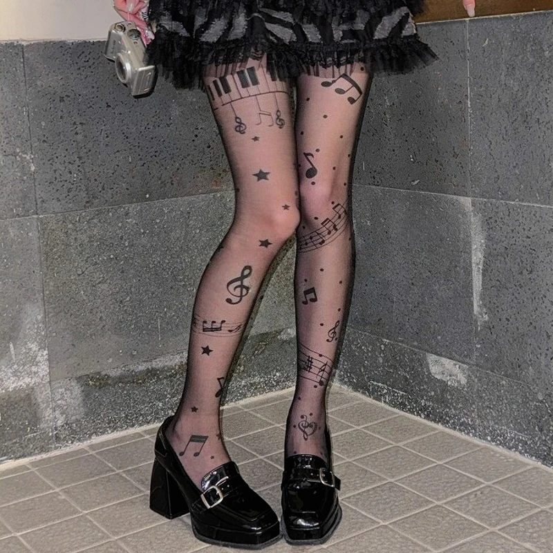 Колготки в стиле Лолиты, женские чулки до бедра с музыкальной нотой и принтом, женские колготки Y2k, милые чулки для девочек, колготки, чулочно-носочные изделия
Колготки в стиле Лолиты, женские чулки до бедра с музыкальной нотой и принтом, женские колготки Y2k, милые чулки для девочек, колготки, чулочно-носочные изделия