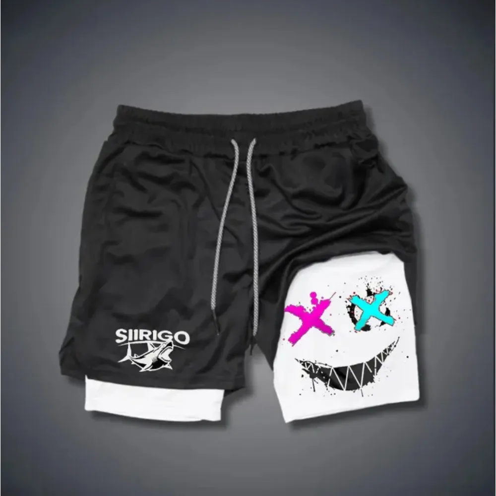 2025 American Trend Smiley Face Graffiti Print Tether Fake Two-piece 2 in 1 Double Shorts Men's Fitness Sports Running
2025 American Trend Smiley Face Graffiti Print Tether Fake Two-piece 2 in 1 Double Shorts Men's Fitness Sports Running