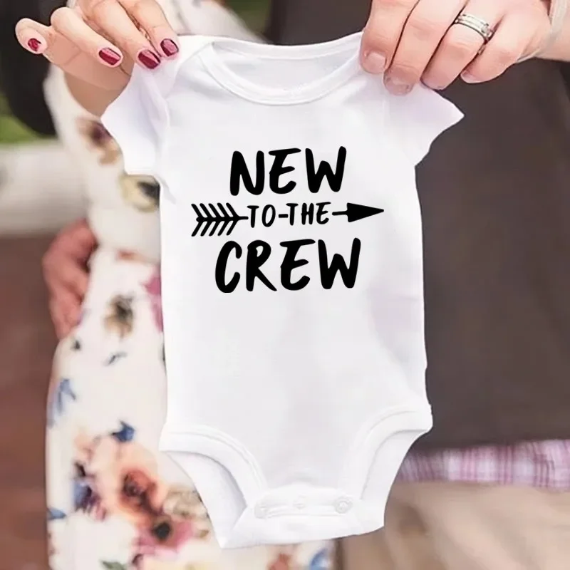 Pregnancy Revealed New to the Crew Newborn Boy Girl Clothing Short-sleeved Cotton Bodysuit
Pregnancy Revealed New to the Crew Newborn Boy Girl Clothing Short-sleeved Cotton Bodysuit