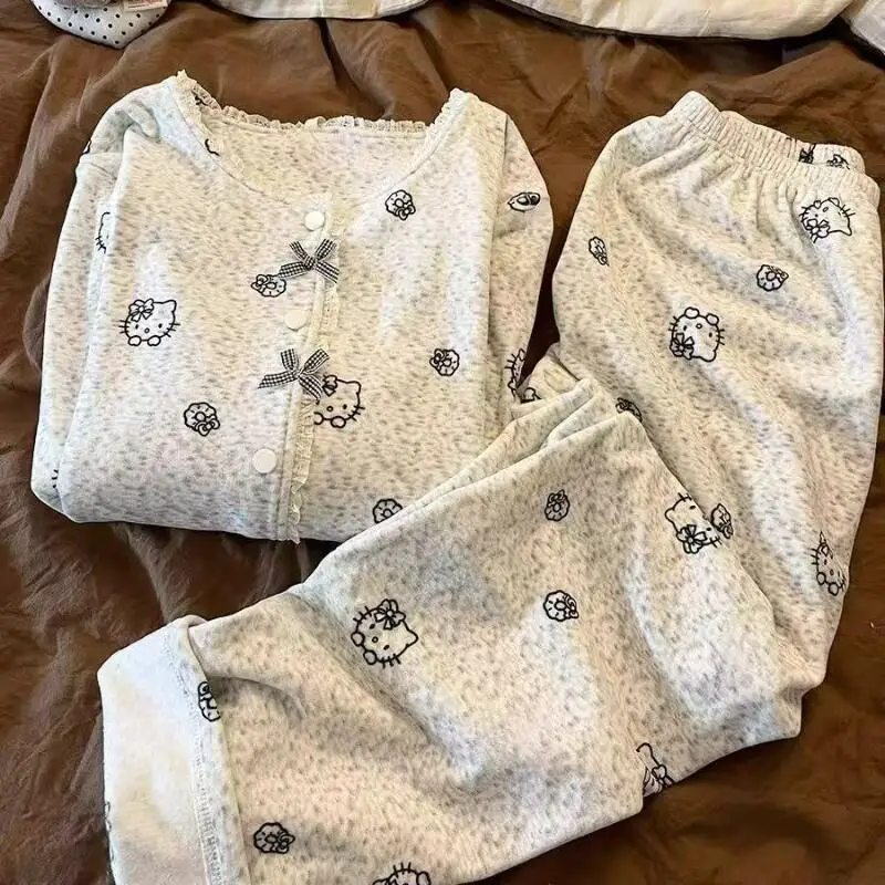Korean Version Cute Women's Sleepwear Two-Piece Set for Autumn Winter Warmth Sweet and Trendy Home Clothes for Girls Comfortable
Korean Version Cute Women's Sleepwear Two-Piece Set for Autumn Winter Warmth Sweet and Trendy Home Clothes for Girls Comfortable