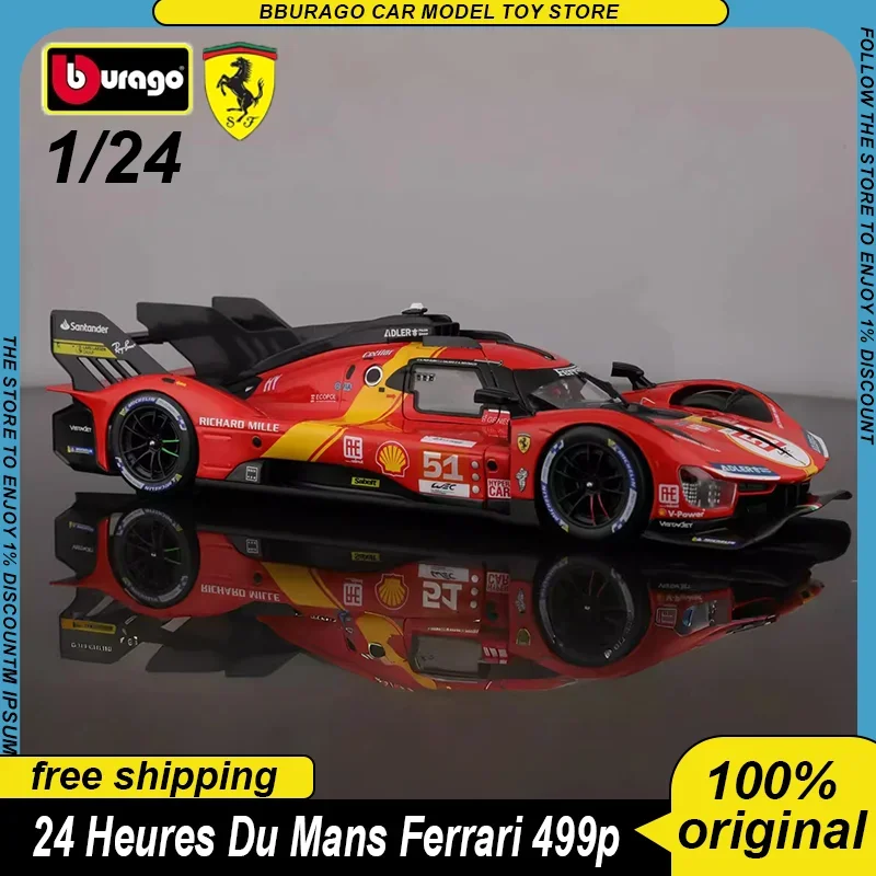 New Product In Stock Bburago 1:24 24 HEURES DU MANS Champion Racing Ferrari 499p Diecast Model Alloy Luxury Vehicle Toy Kid Gift
New Product In Stock Bburago 1:24 24 HEURES DU MANS Champion Racing Ferrari 499p Diecast Model Alloy Luxury Vehicle Toy Kid Gift