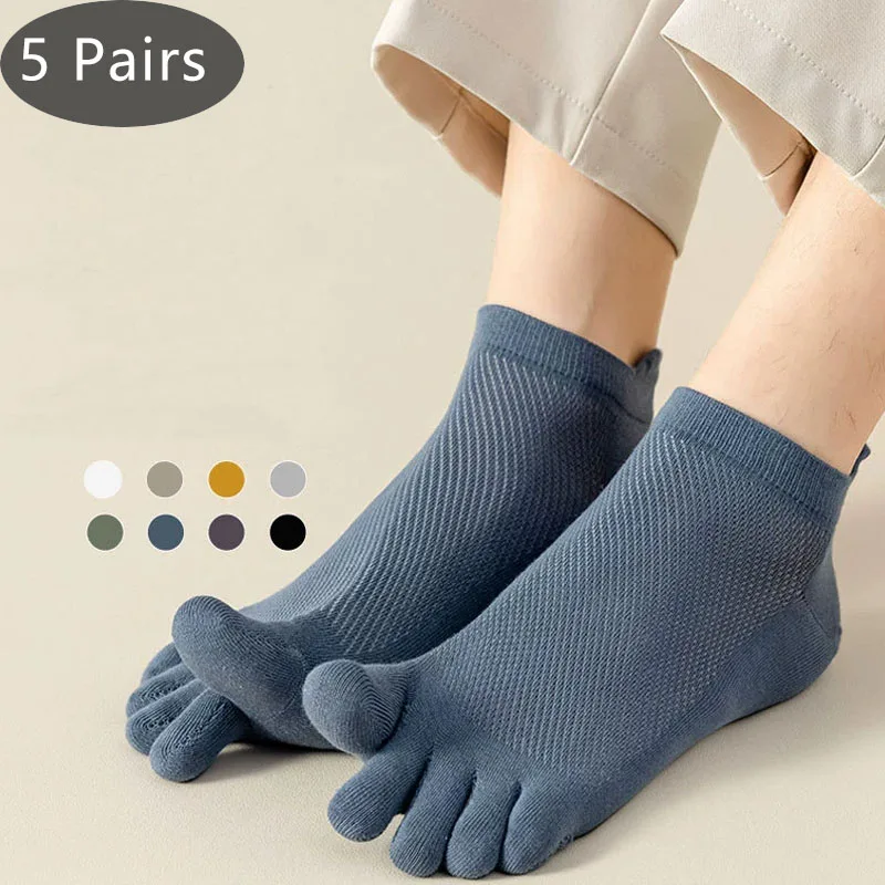5 Pairs Men Toe Ankle Socks Summer Cotton Anti-Bacterial Breathable Mesh Solid Thin Young Casual Five Finger Socks Boy Student
5 Pairs Men Toe Ankle Socks Summer Cotton Anti-Bacterial Breathable Mesh Solid Thin Young Casual Five Finger Socks Boy Student