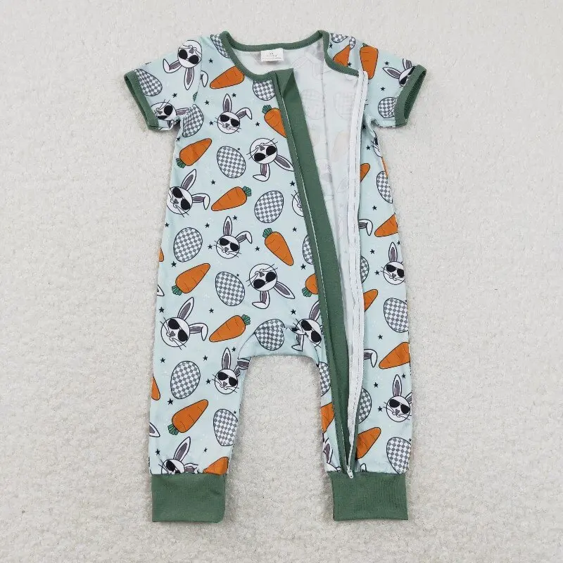New rts infant and toddler boys easter green rompers wholesale boutique bunny carrot pattern boys zipper rompers
New rts infant and toddler boys easter green rompers wholesale boutique bunny carrot pattern boys zipper rompers