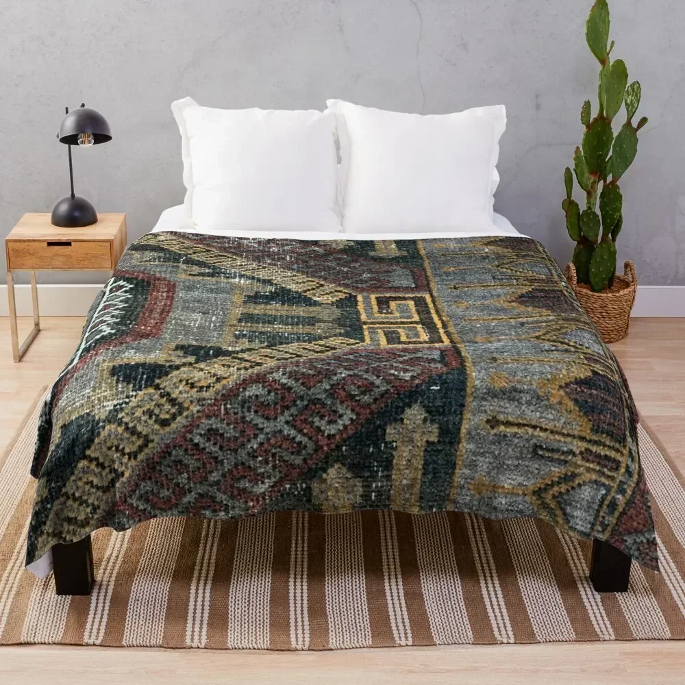 Distressed Persian Baluch Carpet Design, knotted woven oriental textile Throw Blanket
Distressed Persian Baluch Carpet Design, knotted woven oriental textile Throw Blanket