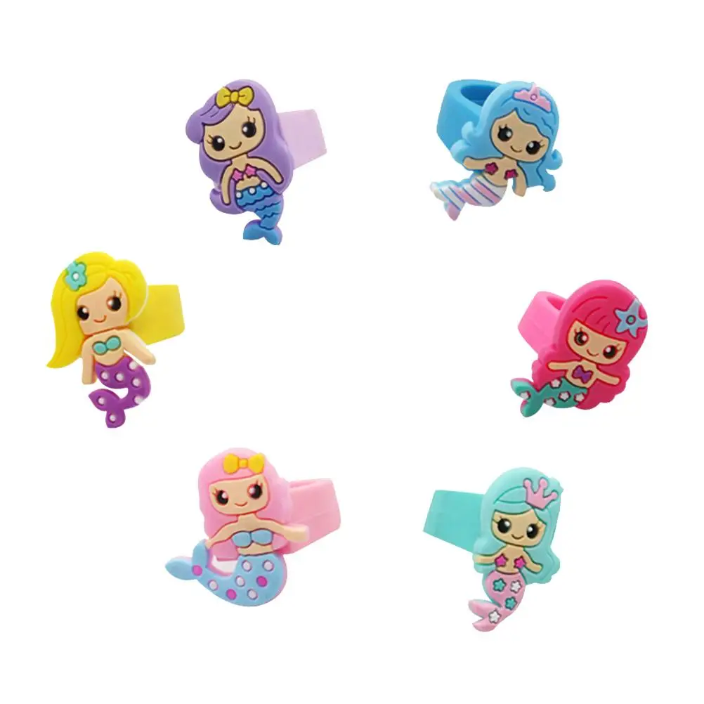 6 Pcs Mermaid Rings Colorful Kids Ring Set Girls Jewelry Party Favor Soft Plastic Unique Design Easy Match Costumes
6 Pcs Mermaid Rings Colorful Kids Ring Set Girls Jewelry Party Favor Soft Plastic Unique Design Easy Match Costumes