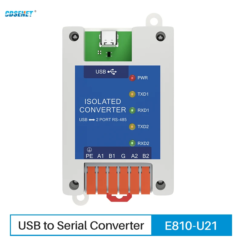 RS485 FT2232H USB to Serial Converter 2 Serial Ports CDSENT E810-U21 Signal Power Isolation Industrial Grade EMC Protection
RS485 FT2232H USB to Serial Converter 2 Serial Ports CDSENT E810-U21 Signal Power Isolation Industrial Grade EMC Protection