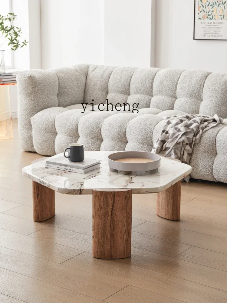 TQH6.12 Terrazzo Coffee Table Solid Wood Black Walnut Small Apartment Designer Special-Shaped Marble round Tea Table
TQH6.12 Terrazzo Coffee Table Solid Wood Black Walnut Small Apartment Designer Special-Shaped Marble round Tea Table