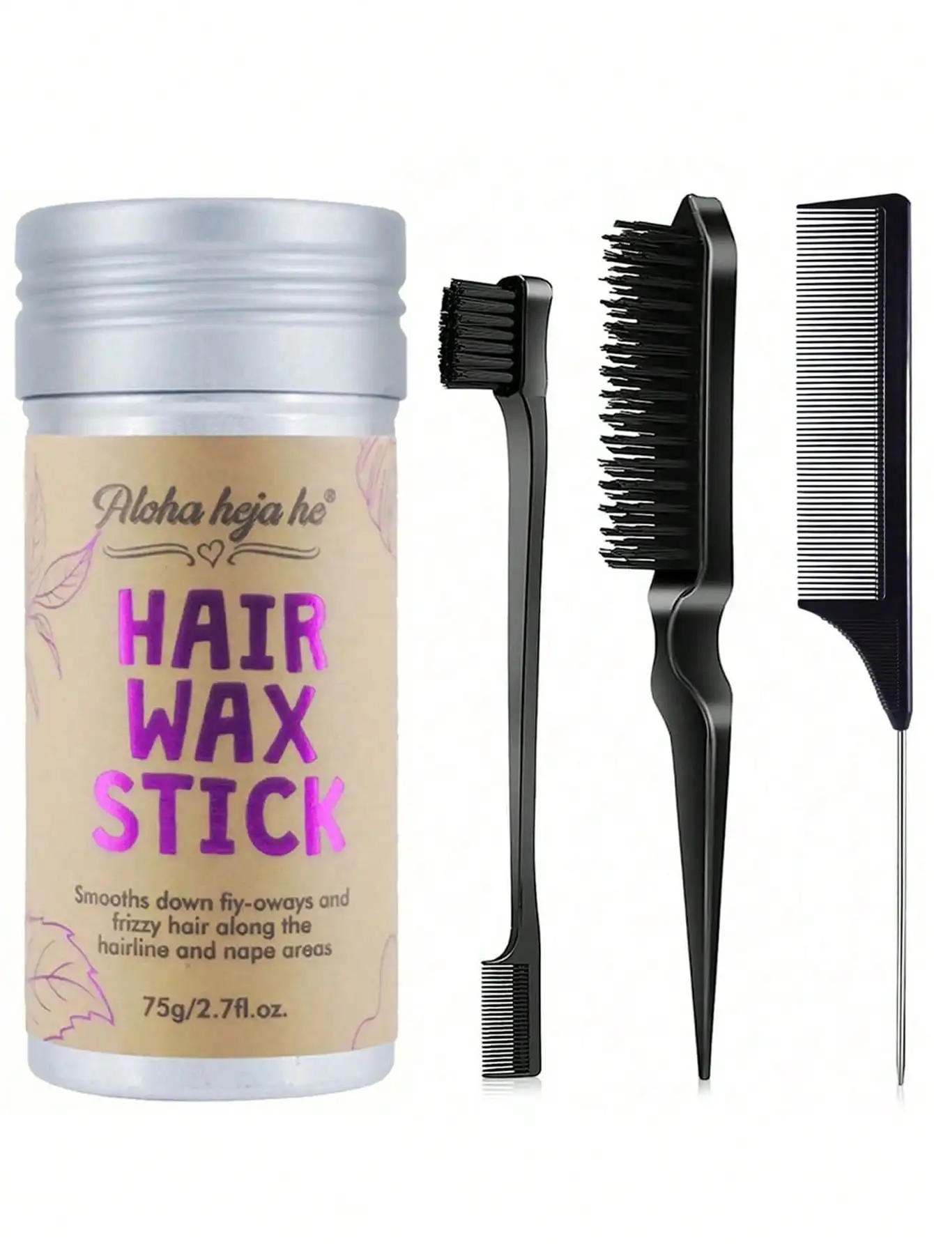 1pc Styling Hair Wax Stick, Professional Hair Styling Comb, Hair Care Tool Set, Perfect For Controlling Natural Hair/Wigs/Curly Hair/Straight Hair/And All Hair Types Of Irregular Edges And Flyaways, Non Greasy, Cream Color, Body Care Tool, Travel Accessor
1pc Styling Hair Wax Stick, Professional Hair Styling Comb, Hair Care Tool Set, Perfect For Controlling Natural Hair/Wigs/Curly Hair/Straight Hair/And All Hair Types Of Irregular Edges And Flyaways, Non Greasy, Cream Color, Body Care Tool, Travel Accessor