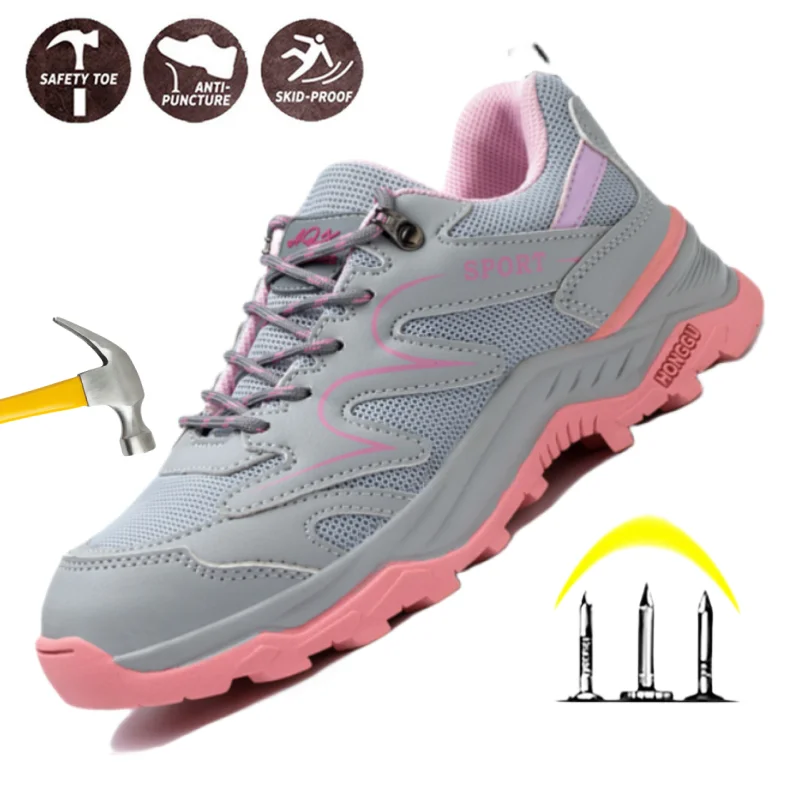 Anti-smash Non Slip Protection Safety Shoes Anti-puncture Anti Shock Steel Toe Lightweight Breathable Sneakers for Women
Anti-smash Non Slip Protection Safety Shoes Anti-puncture Anti Shock Steel Toe Lightweight Breathable Sneakers for Women