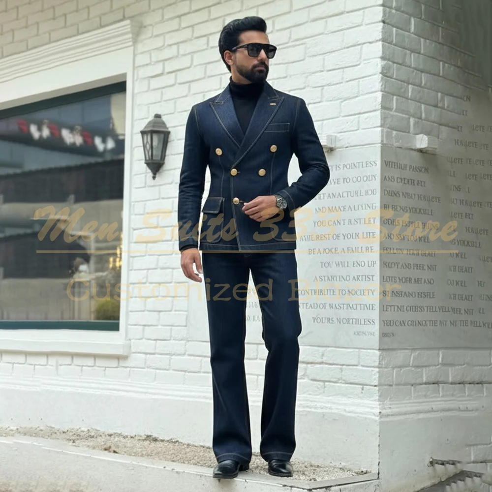 Daily Straight Men's Suits 2 Piece Jacket Pants High Quality Customized Double Breasted Blazer Elegant Male Clothing Terno
Daily Straight Men's Suits 2 Piece Jacket Pants High Quality Customized Double Breasted Blazer Elegant Male Clothing Terno