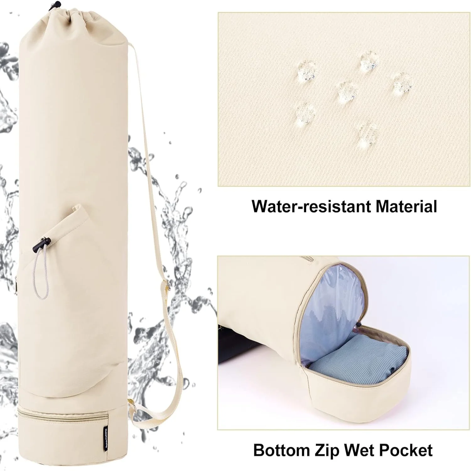 Convenient, Durable, and Versatile Yoga Mat Bag with Bottom Wet Pocket and Water Bottle Holder - Ideal for Enthusiastic Yogis wh
Convenient, Durable, and Versatile Yoga Mat Bag with Bottom Wet Pocket and Water Bottle Holder - Ideal for Enthusiastic Yogis wh