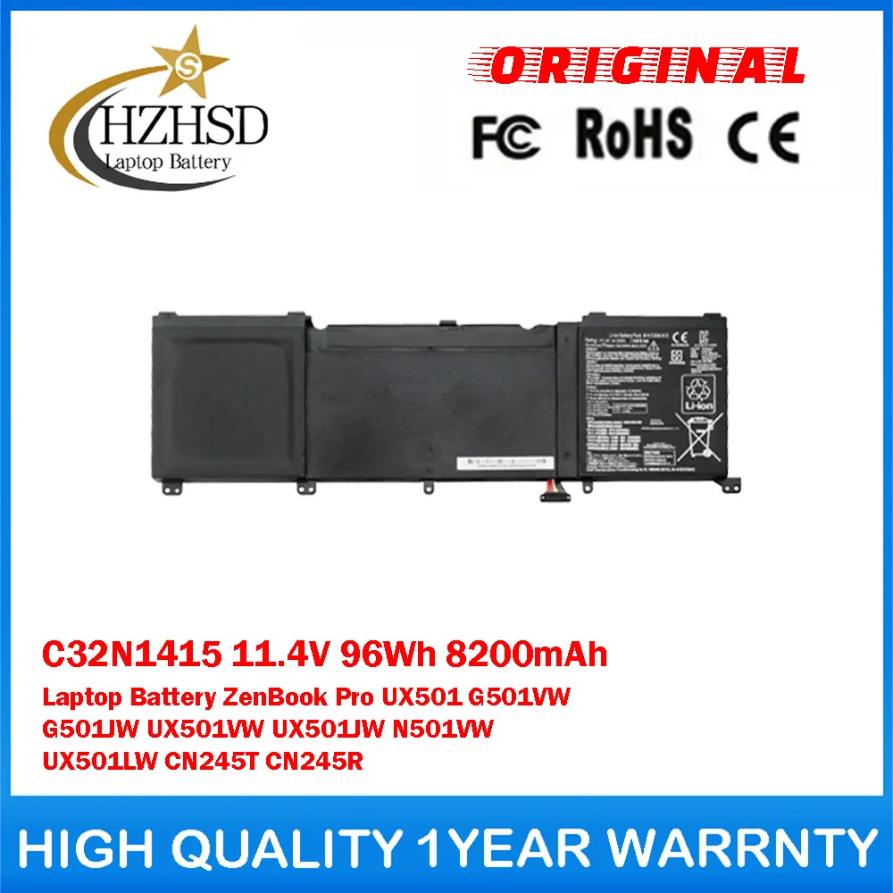 C32N1415 11.4V 96Wh Genuine Original Laptop Battery For ASUS ZenBookPro UX501 G501VW G501JW UX501VW UX501JW CN245T CN245R N501VW
C32N1415 11.4V 96Wh Genuine Original Laptop Battery For ASUS ZenBookPro UX501 G501VW G501JW UX501VW UX501JW CN245T CN245R N501VW