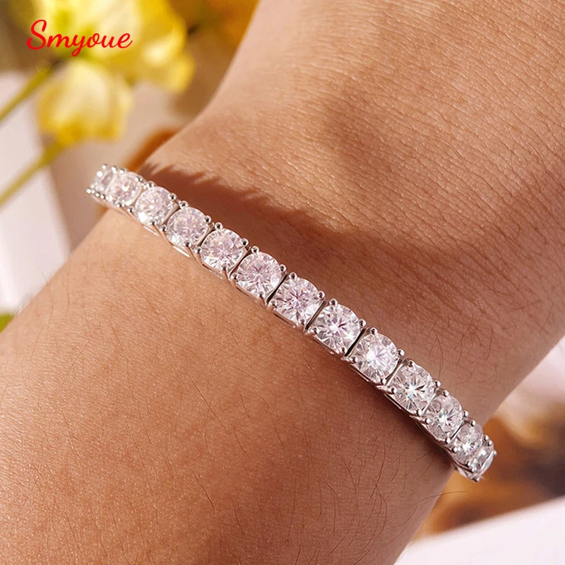 Smyoue 3/4/5mm Adjustable Moissanite Tennis Bracelet for Women Men D Vvs1 Round Gems Lab Diamond Chain S925 Sterling Silver
Smyoue 3/4/5mm Adjustable Moissanite Tennis Bracelet for Women Men D Vvs1 Round Gems Lab Diamond Chain S925 Sterling Silver