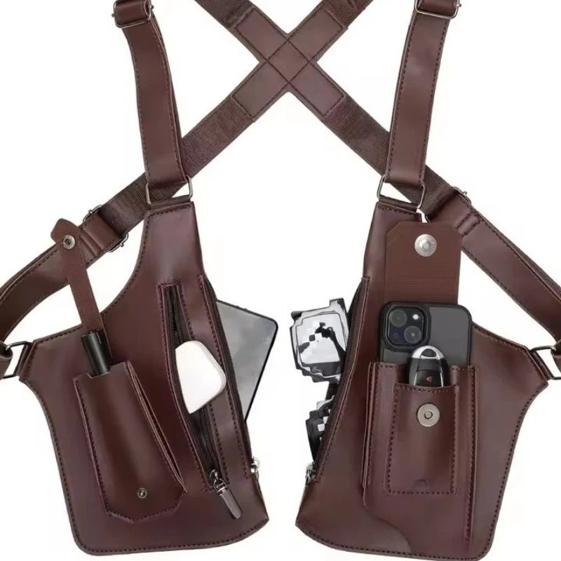 Retro Double Shoulder Strap Tactical Bag Multi Pocket Anti Theft Waterproof PU Outdoor Travel Hiking Chest Bag for Men Daily Use
Retro Double Shoulder Strap Tactical Bag Multi Pocket Anti Theft Waterproof PU Outdoor Travel Hiking Chest Bag for Men Daily Use