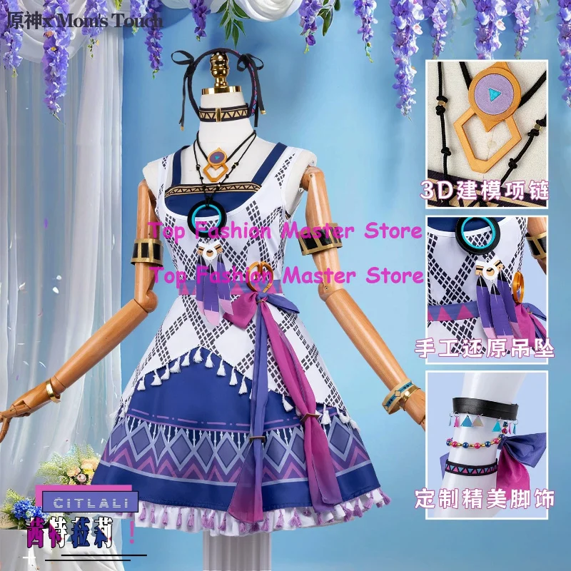 Genshin Impact Citlali Newly Cosplay Costume Wig Long Dress Full Set Cos Convention Role Playing Suit Halloween Christmas Dress
Genshin Impact Citlali Newly Cosplay Costume Wig Long Dress Full Set Cos Convention Role Playing Suit Halloween Christmas Dress