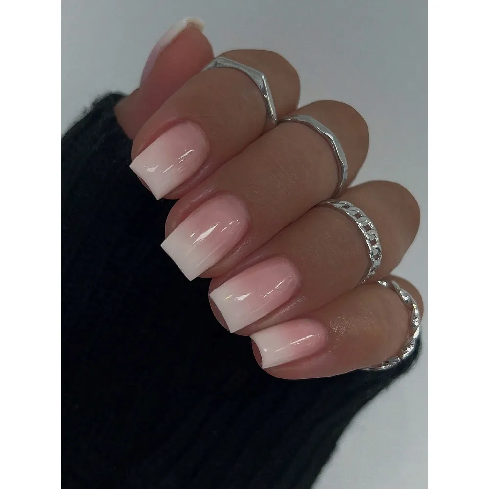 24pcs/Set Short Square White Ombre Nail Stickers, Includes 1pc Jelly Gel And 1pc Nail File, Suitable For Women And Girls Daily Party Manicure Supplies
24pcs/Set Short Square White Ombre Nail Stickers, Includes 1pc Jelly Gel And 1pc Nail File, Suitable For Women And Girls Daily Party Manicure Supplies