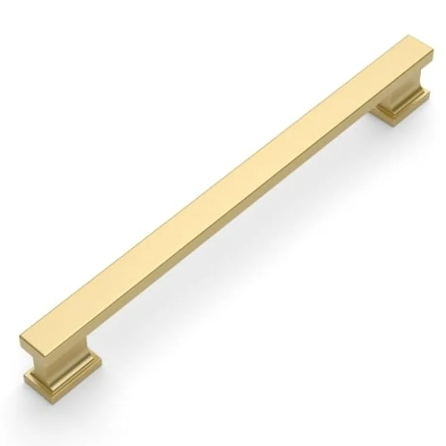 Kitchen cabinet pulls: brushed gold finish, 10-inch hole center, durable metal, sleek modern look for bathroom, dresser, and ki
Kitchen cabinet pulls: brushed gold finish, 10-inch hole center, durable metal, sleek modern look for bathroom, dresser, and ki