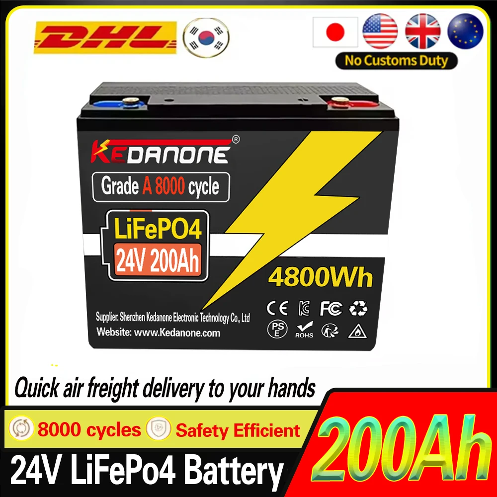 LiFePo4 Battery 32700 ✋24V 200Ah Lithium Iron Phosphate Battery Built-in 100A BMS for Solar Marine Overland Off-Grid
LiFePo4 Battery 32700 ✋24V 200Ah Lithium Iron Phosphate Battery Built-in 100A BMS for Solar Marine Overland Off-Grid