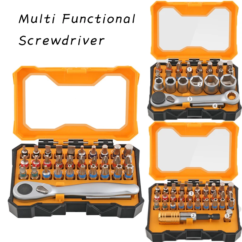 Mini Ratchet Wrench Screwdriver Bit Set Portable Reversible Impact Driver Household Cordless Screwdriver Kit Hand Repair Tools
Mini Ratchet Wrench Screwdriver Bit Set Portable Reversible Impact Driver Household Cordless Screwdriver Kit Hand Repair Tools