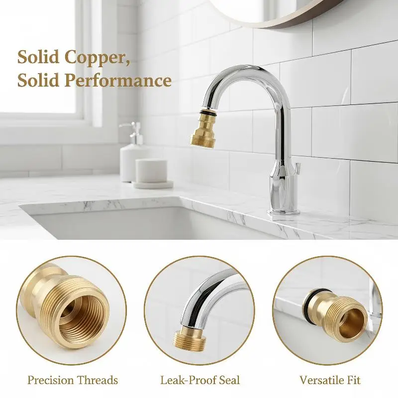 1PCS Kitchen Universal Faucet Adapter Brass Faucet Connector Mixer Hose Adaptor Basin Fitting Car Wash Watering Garden Tools
1PCS Kitchen Universal Faucet Adapter Brass Faucet Connector Mixer Hose Adaptor Basin Fitting Car Wash Watering Garden Tools