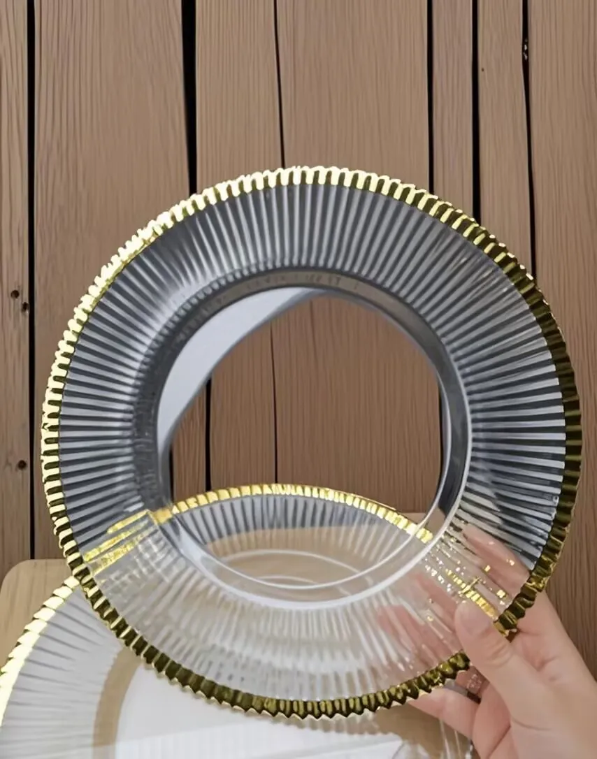 Акриловые прозрачные зарядные тарелки с золотым краем, пластиковые круглые декоративные обеденные тарелки для свадьбы, мероприятий и столов, оптовые предложения
Акриловые прозрачные зарядные тарелки с золотым краем, пластиковые круглые декоративные обеденные тарелки для свадьбы, мероприятий и столов, оптовые предложения