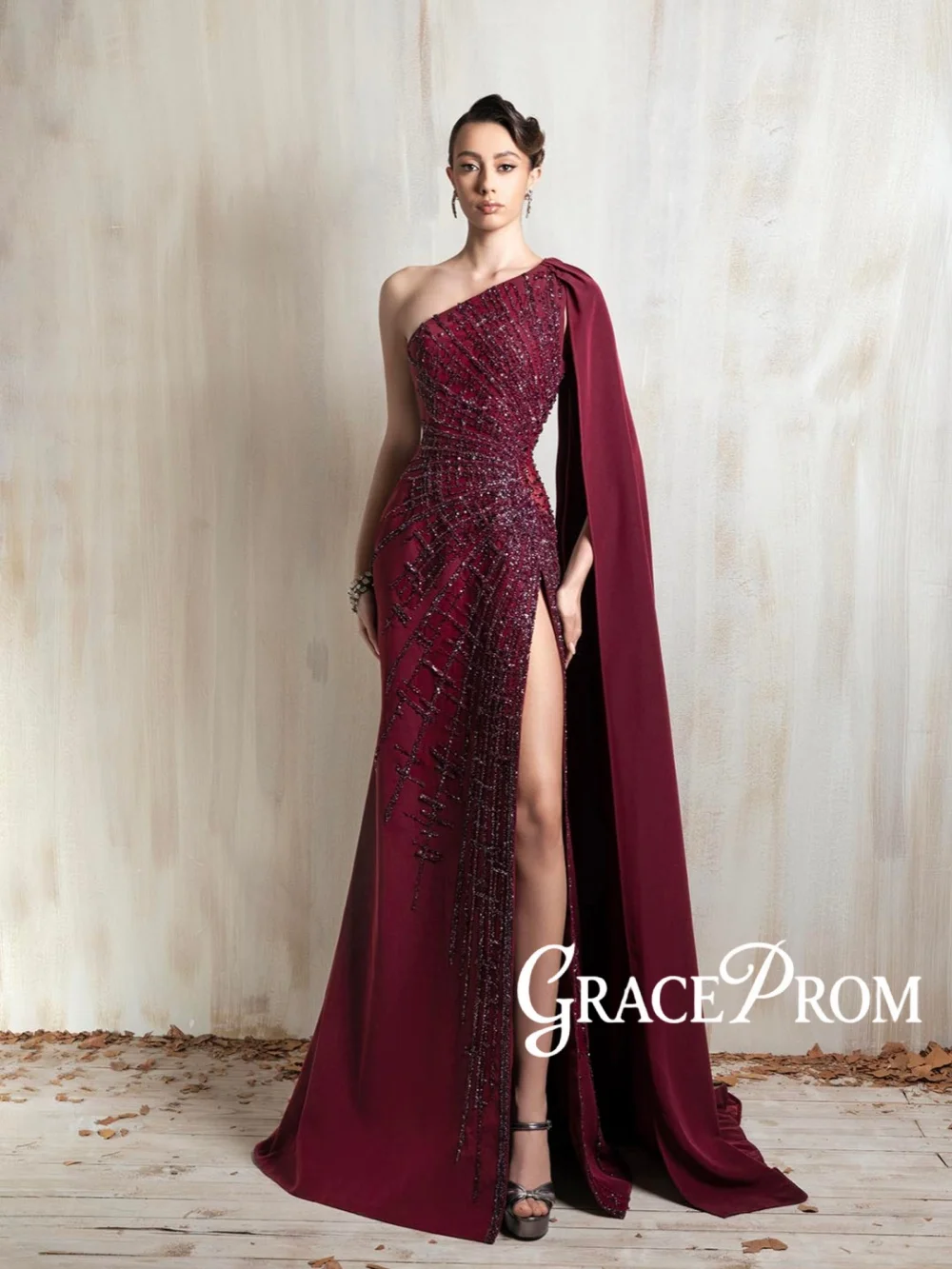 Heavy Beaded Burgundy Evening Dress Luxury One Shoulder Long Mother of The Bride Dress For Wedding Customize Red Carpet Gowns
Heavy Beaded Burgundy Evening Dress Luxury One Shoulder Long Mother of The Bride Dress For Wedding Customize Red Carpet Gowns