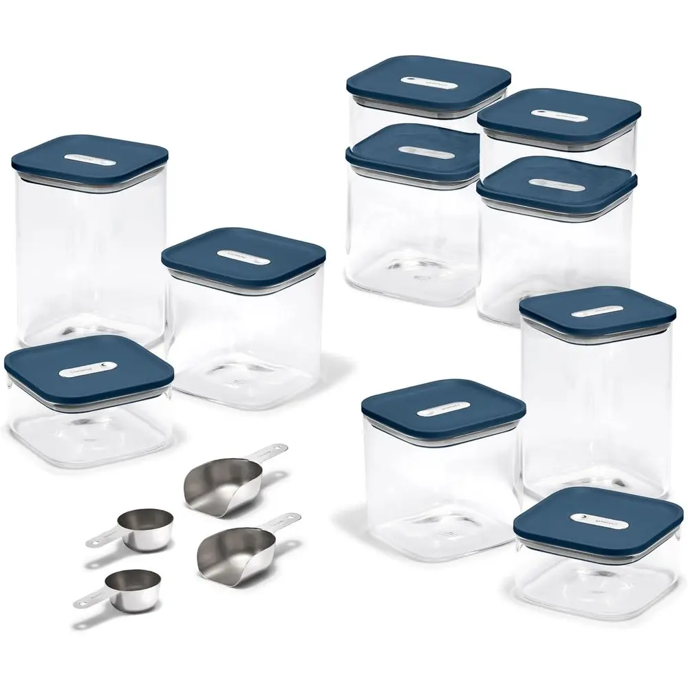 26-Piece Airtight Glass ood Storage Containers with Lids, Scoops, Measuring Cups and Organizers - Non-Toxic BPA-ree Stackable Sp
26-Piece Airtight Glass ood Storage Containers with Lids, Scoops, Measuring Cups and Organizers - Non-Toxic BPA-ree Stackable Sp