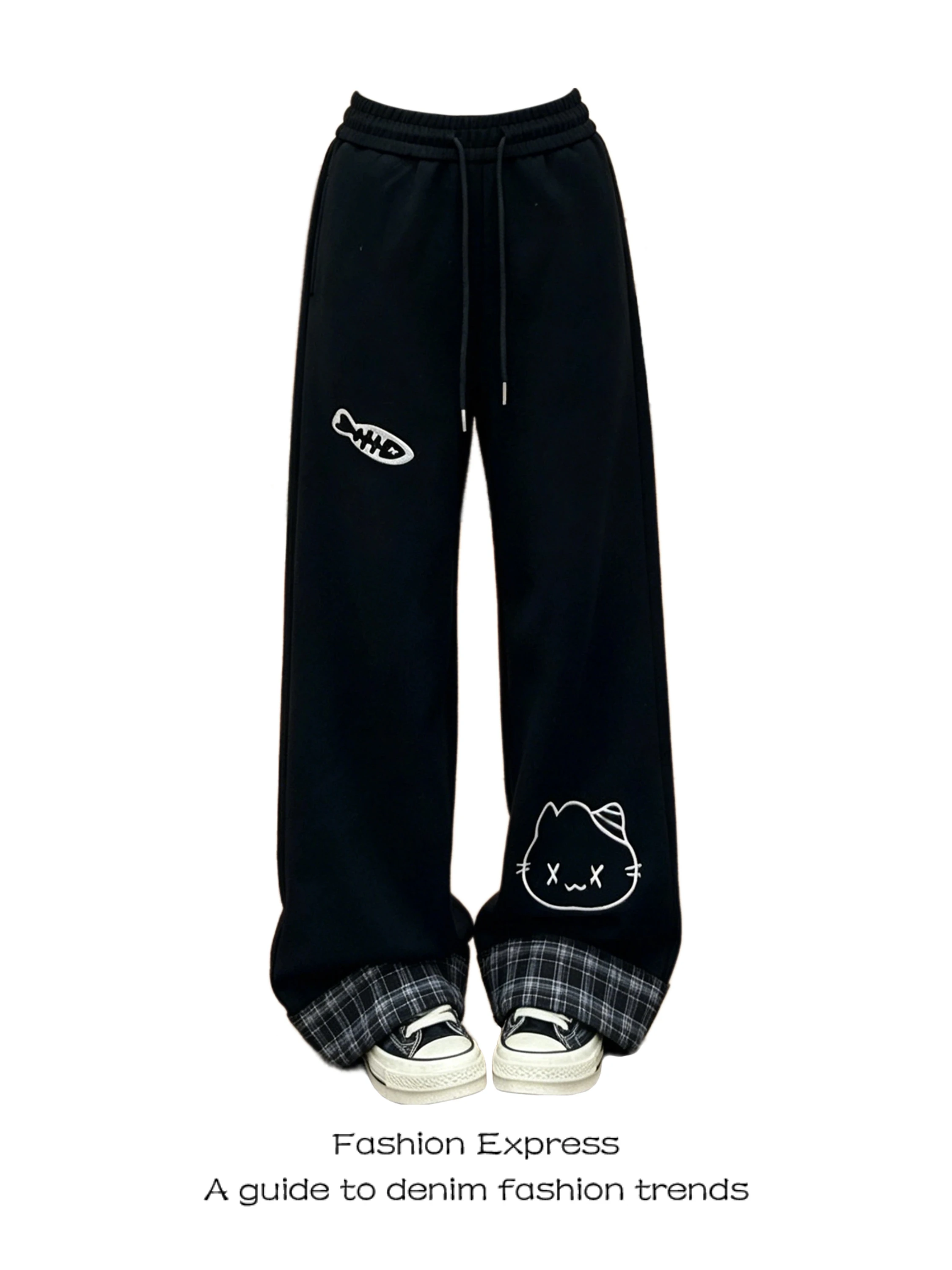 Black High Waist Straight Leg Sports Pants Women's New American Retro Casual Design Cuffed Trendy High Street Fashion Trousers
Black High Waist Straight Leg Sports Pants Women's New American Retro Casual Design Cuffed Trendy High Street Fashion Trousers
