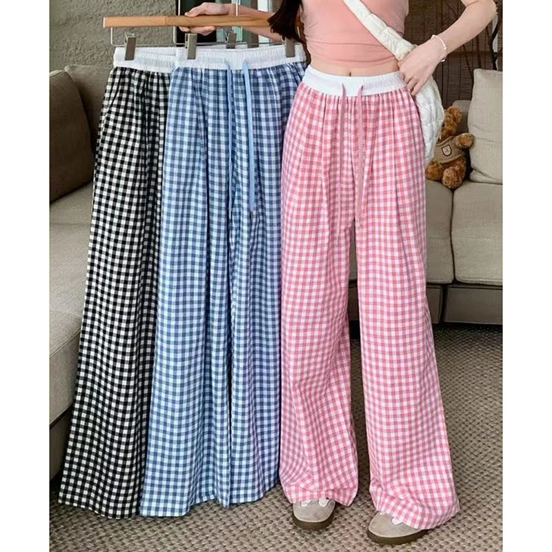 Vintage Plaid Patchwork Pants Women Loose Casual Straight Wide Leg Pants High Waisted Pretty Style Classic Simple Trousers
Vintage Plaid Patchwork Pants Women Loose Casual Straight Wide Leg Pants High Waisted Pretty Style Classic Simple Trousers