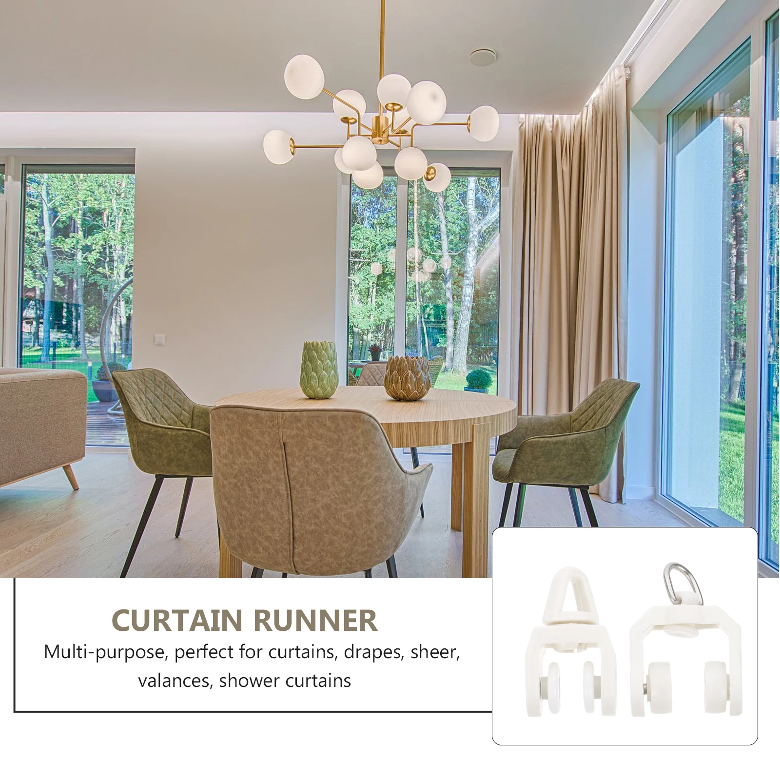 50pcs Silent Rolling Runner For Curtains Premium Drapery Glider Smooth Curtain Track Wheel Multi-Use Mute Pulley Hook
50pcs Silent Rolling Runner For Curtains Premium Drapery Glider Smooth Curtain Track Wheel Multi-Use Mute Pulley Hook