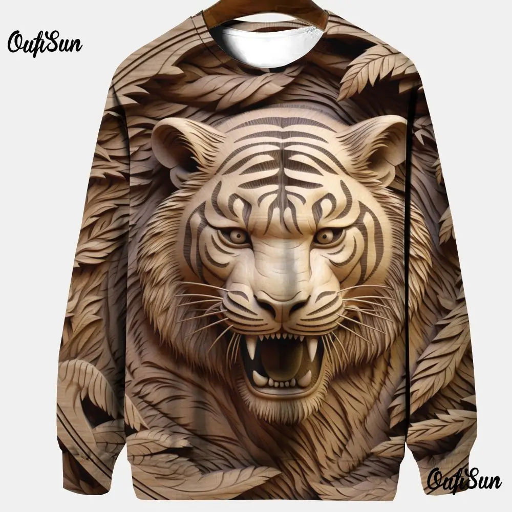 3D Tiger Sweatshirt For Men Long Sleeve Tops Animal Graphic Clothing Oversized O Neck Pullover Fashion Designer Men's Sweatshirt
3D Tiger Sweatshirt For Men Long Sleeve Tops Animal Graphic Clothing Oversized O Neck Pullover Fashion Designer Men's Sweatshirt