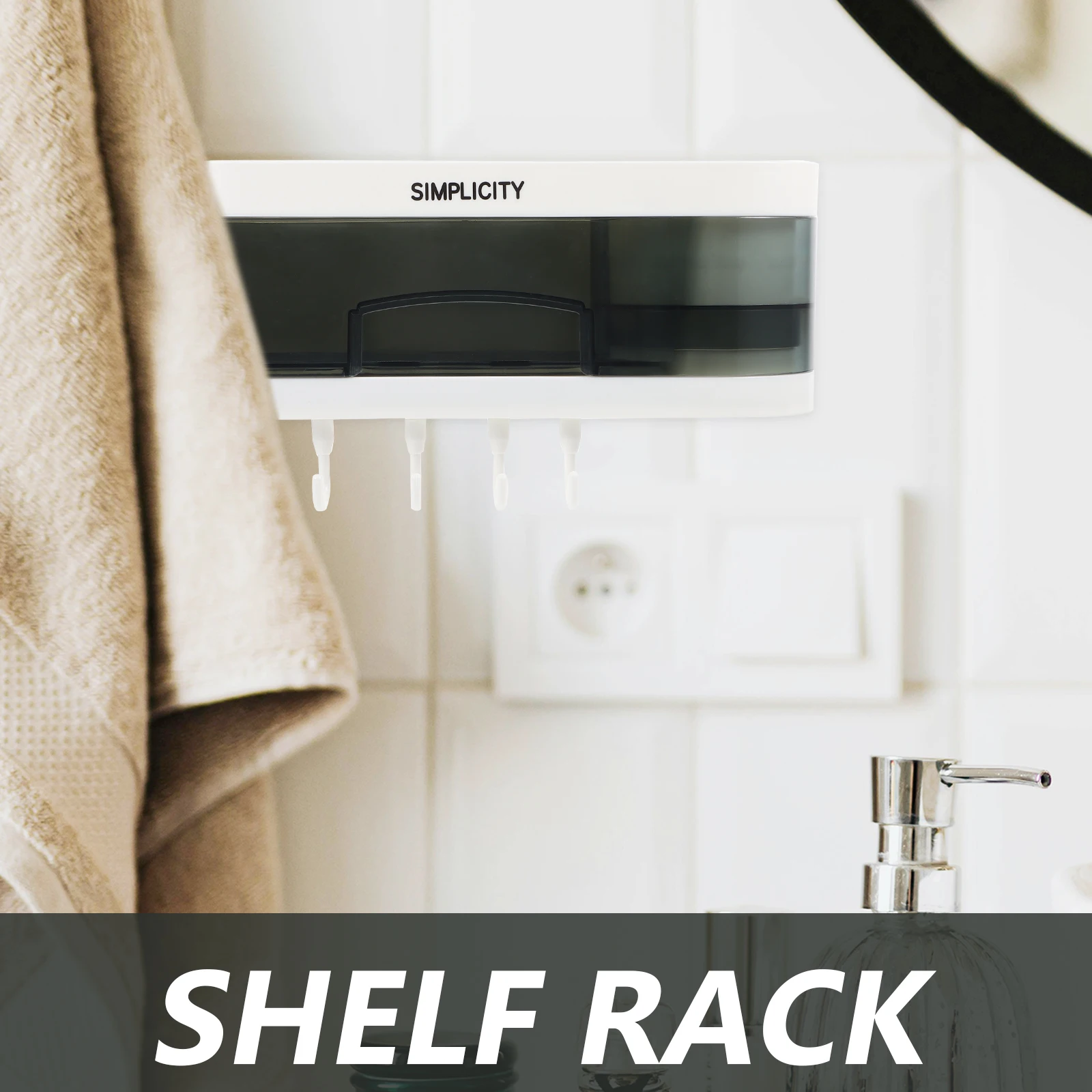 Wall Mount Storage Rack Plastic Shelves Bathroom Shelf Decor Wall Plastic Rack For Home Kitchen Organizer Thick Sturdy
Wall Mount Storage Rack Plastic Shelves Bathroom Shelf Decor Wall Plastic Rack For Home Kitchen Organizer Thick Sturdy